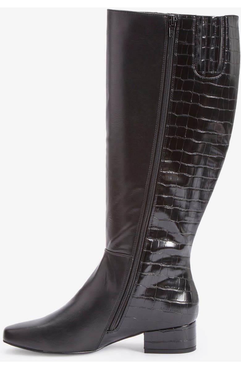 Comfortview The Emerald Wide Calf Boot, Alternate, color, Black Croco