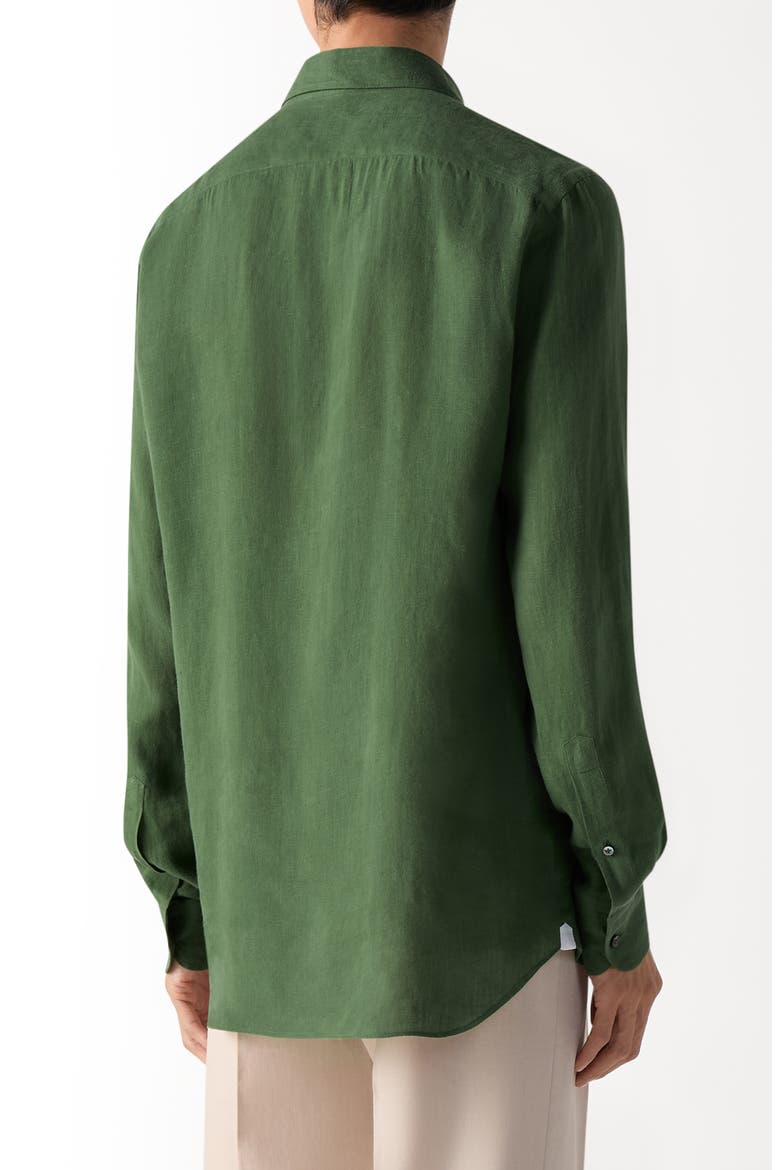 Oasi Lino Shirt, Alternate, color, PINE GREEN