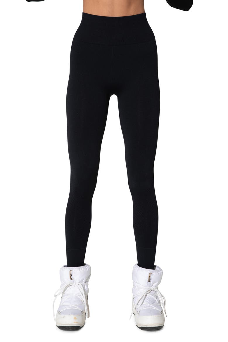 Sophia Rib High Waist Legging, Main, color, BLACK