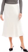 FIFTEEN TWENTY Mia Bias Cut Satin Midi Skirt