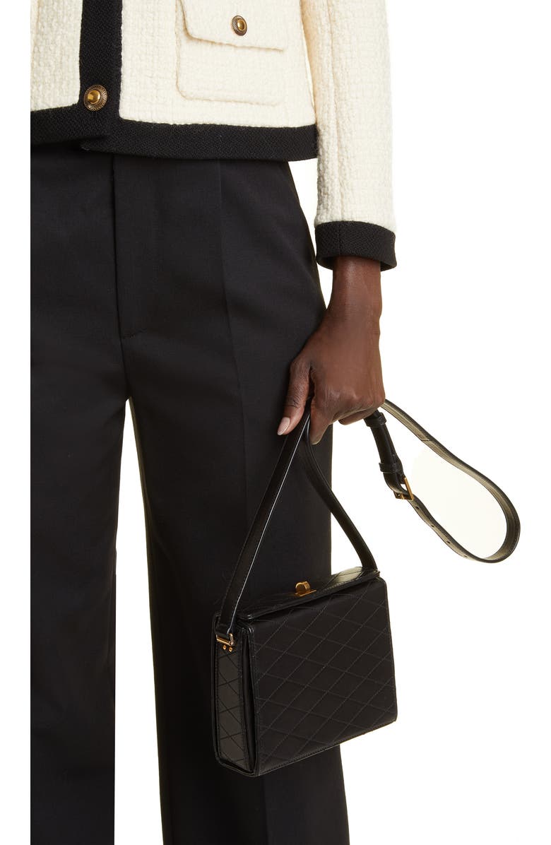 Saint Laurent Mini Square Quilted Leather Crossbody Bag, Alternate, color,