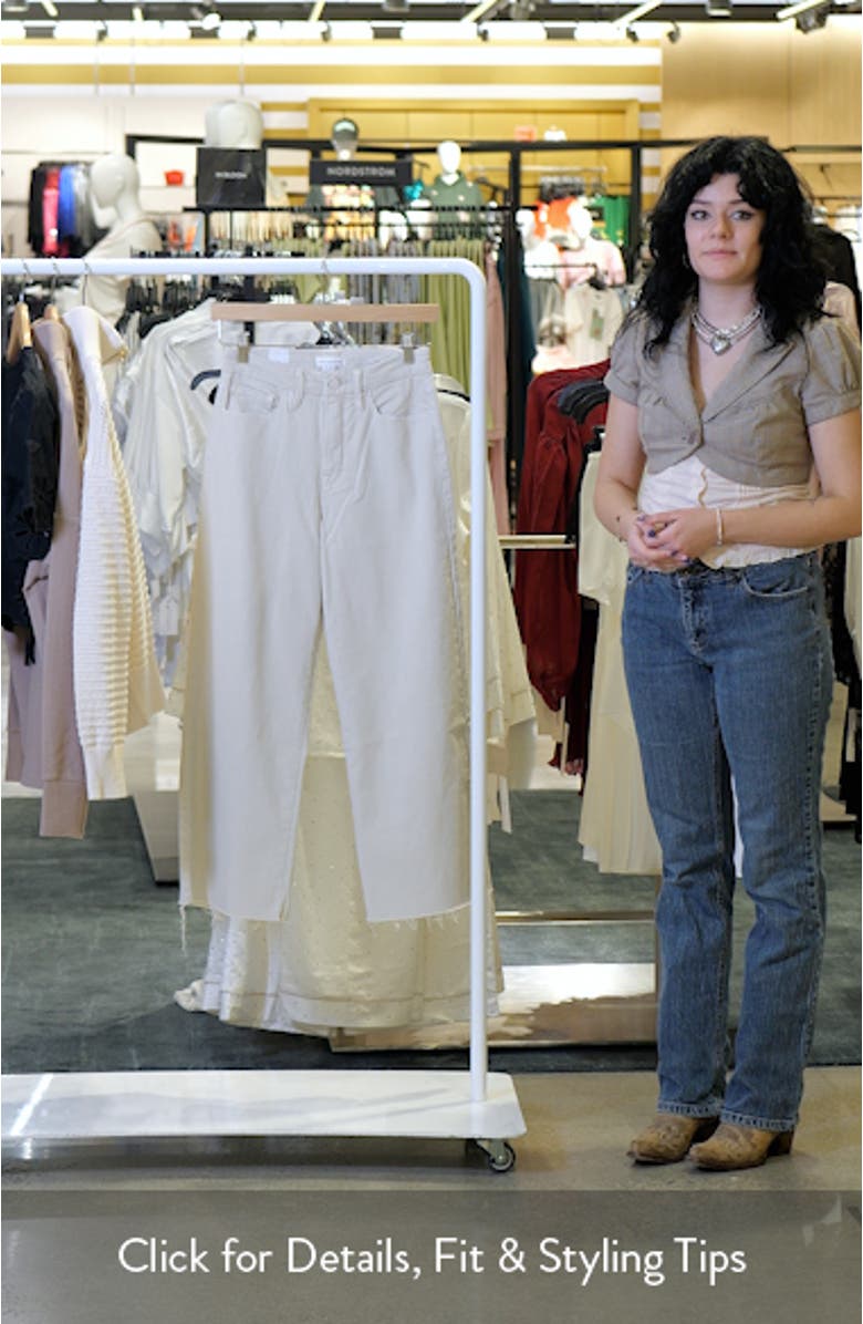 Good Waist Raw Hem High Waist Crop Palazzo Jeans, sales video thumbnail