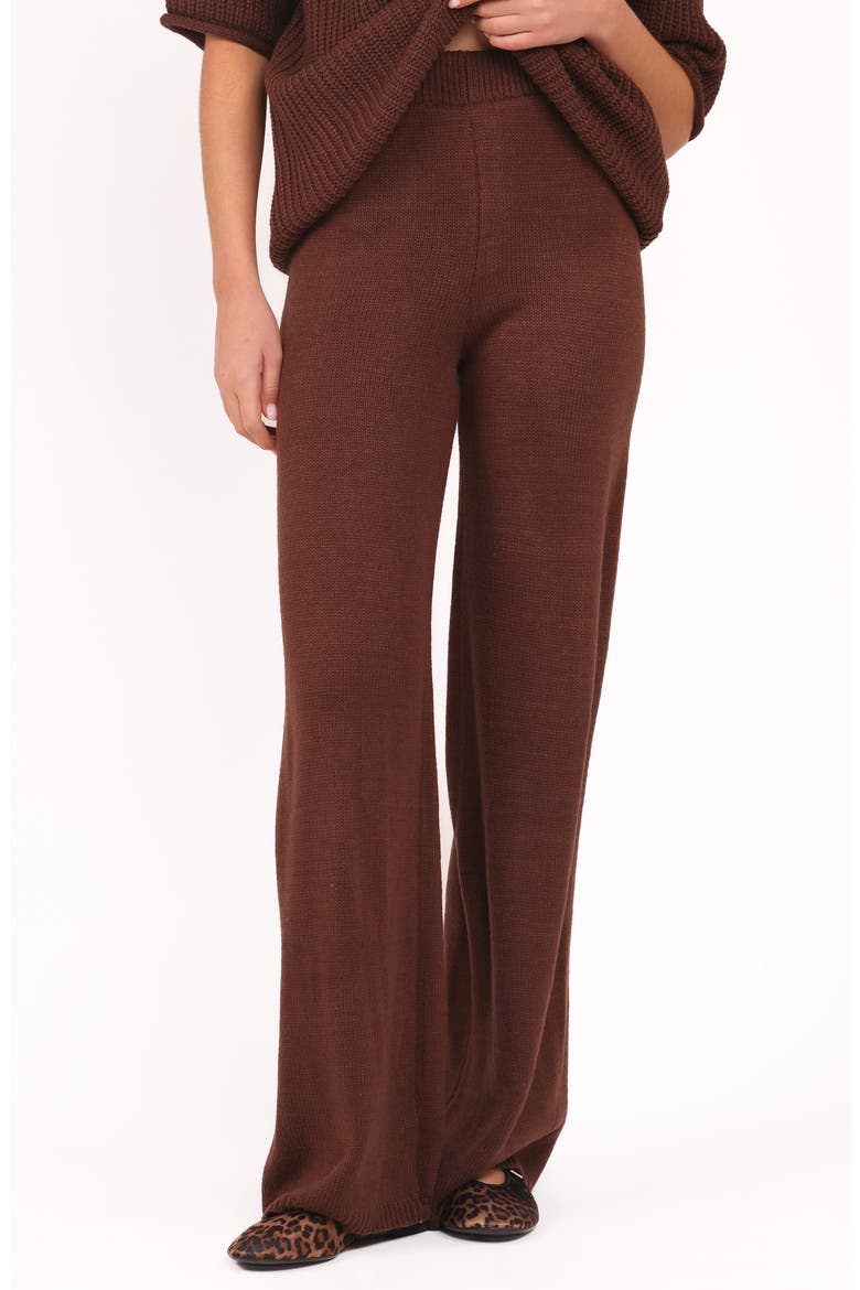 Remi Funnel Neck Sweater & Pull-On Pants Set, Main, color, CHOCOLATE