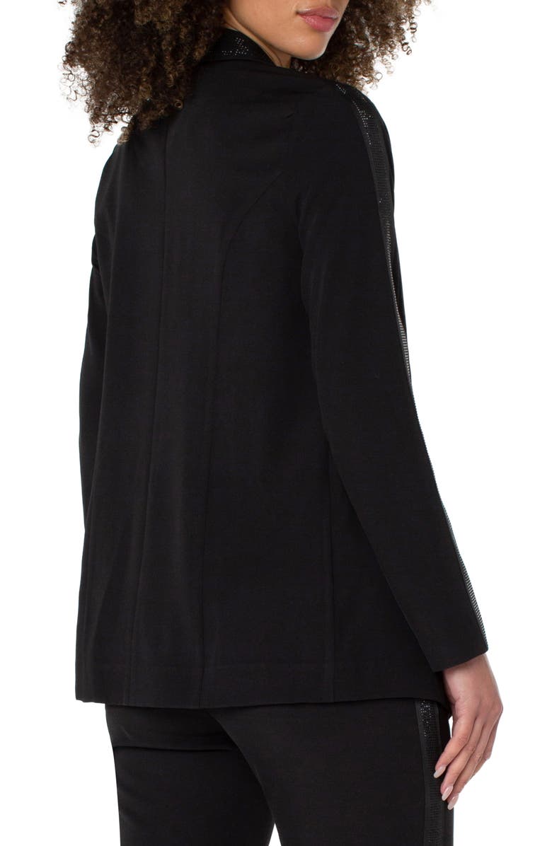 Liverpool Embellished Boyfriend Blazer, Alternate, color, Black