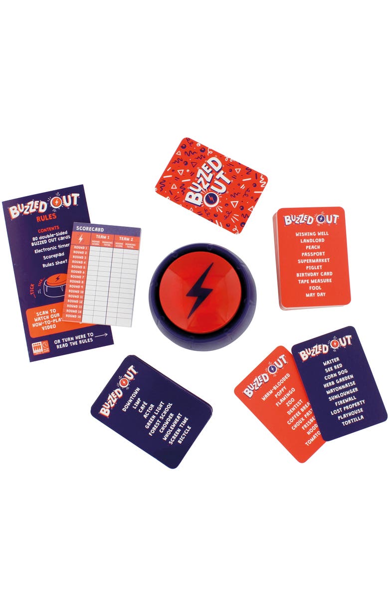 GINGER FOX Buzzed Out, Fast Talking Word Guessing Party Game, Family Ages 14+, Alternate, color, Multicolored