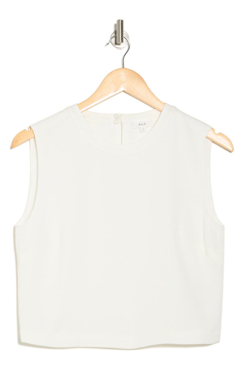 A.L.C. Beck Sleeveless Crepe Crop Top, Alternate, color, 