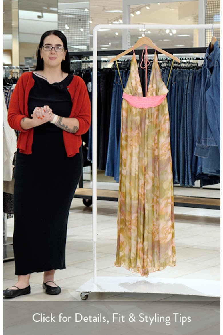 Haze Print Wide Leg Halter Jumpsuit video