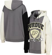 GAMEDAY COUTURE Women's Gameday Couture Black Purdue Boilermakers Hall of Fame Colorblock Pullover Hoodie