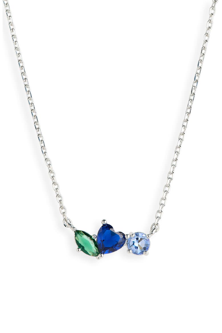 Cluster Pendant Boxed Necklace, Alternate, color, BLUE MULTI