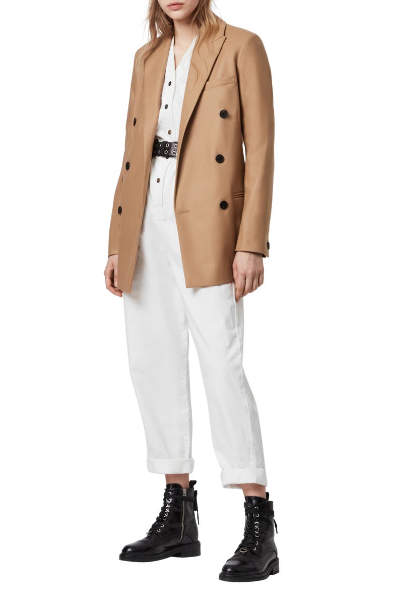 AllSaints Astrid Double Breasted Blazer, Alternate, color, 