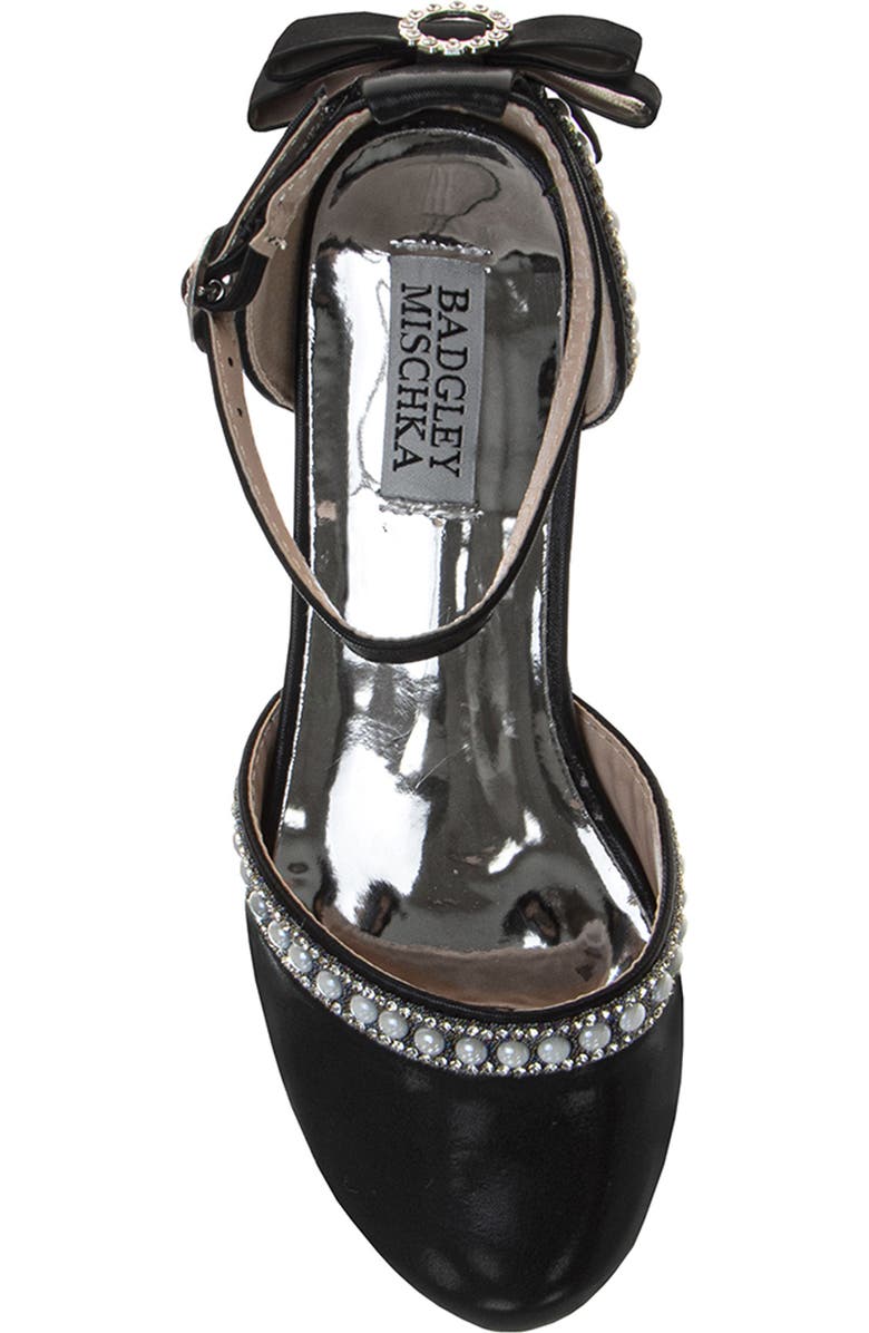 Badgley Mischka Collection Kids' Ankle Strap Pump, Alternate, color, Black