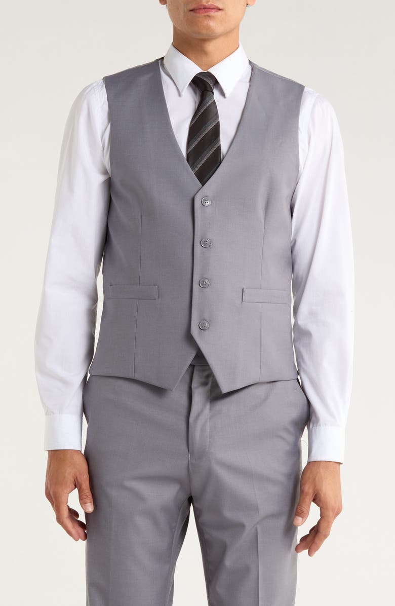 ZEGARIE Grey Mélange 3-Piece Suit, Alternate, color, Grey