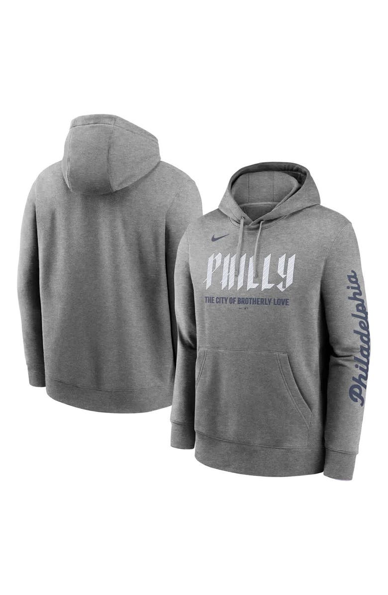 Nike Men's Nike Heather Charcoal Philadelphia Phillies City Connect Club Pullover Hoodie, Main, color, Heather Charcoal