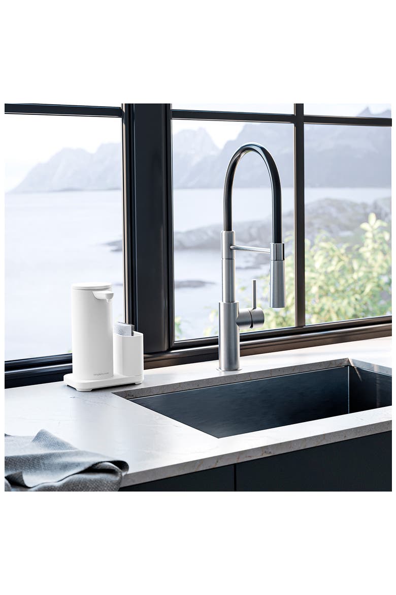 Rechargeable Liquid Soap Sensor Pump & Caddy, Alternate, color, WHITE