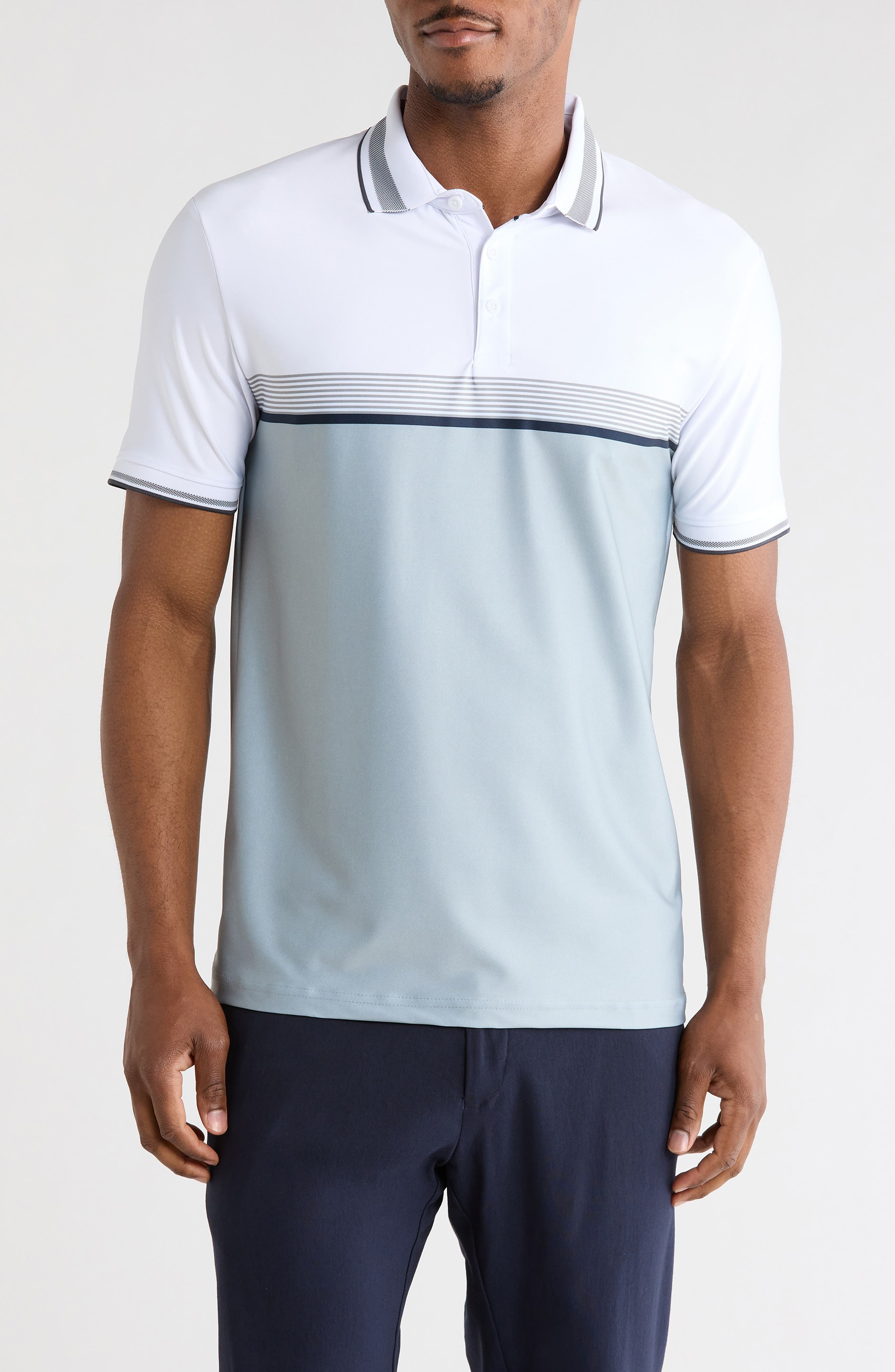 DENIM AND FLOWER Colorblock Polo