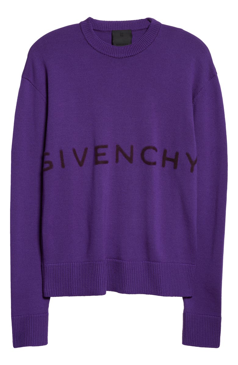 Givenchy Tufted Logo Wool Sweater, Alternate, color, 