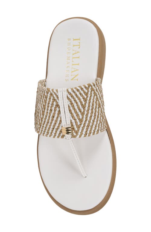 Italian Shoemakers Rylah Chevron Sandal In White