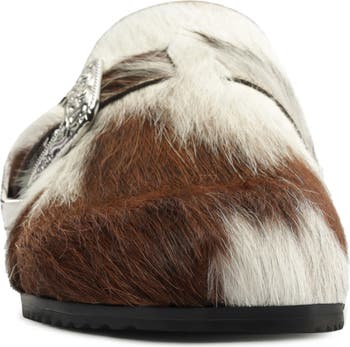 Grace Buckle Genuine Calf Hair Clog
