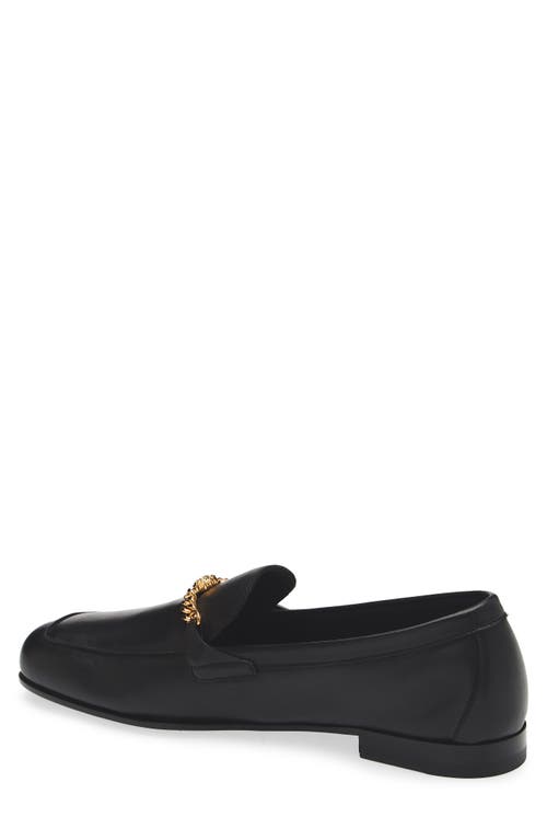Versace Loafers With Chain Detail And Gold-tone Hardware In Multi