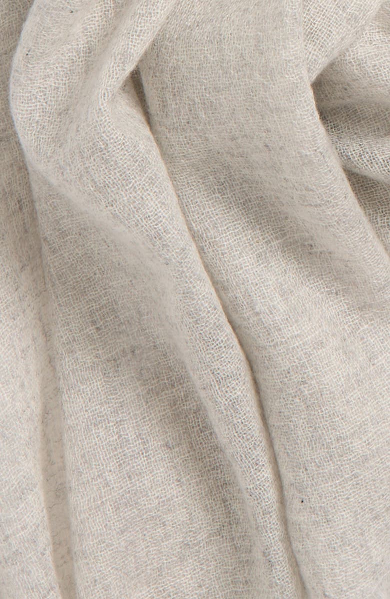 Nordstrom Textured Cashmere Scarf, Alternate, color, Light Grey