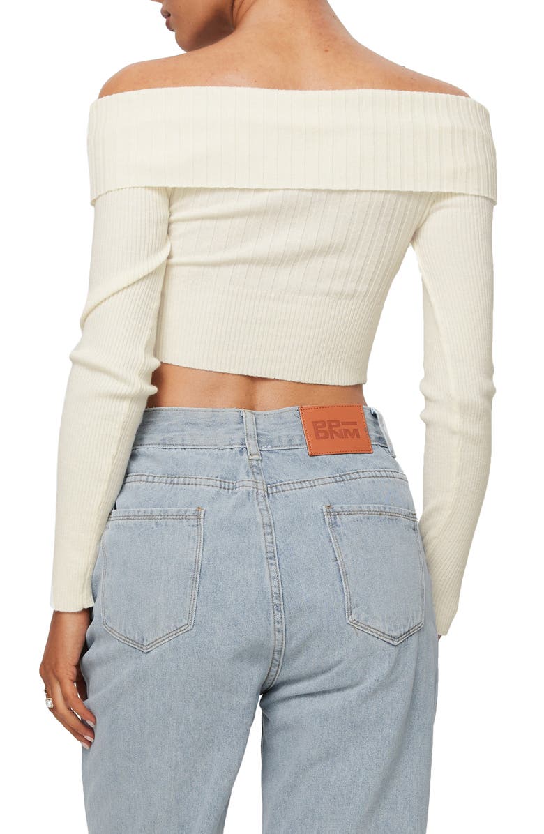 Princess Polly Tagula Off-the-Shoulder Rib Crop Sweater, Alternate, color, 