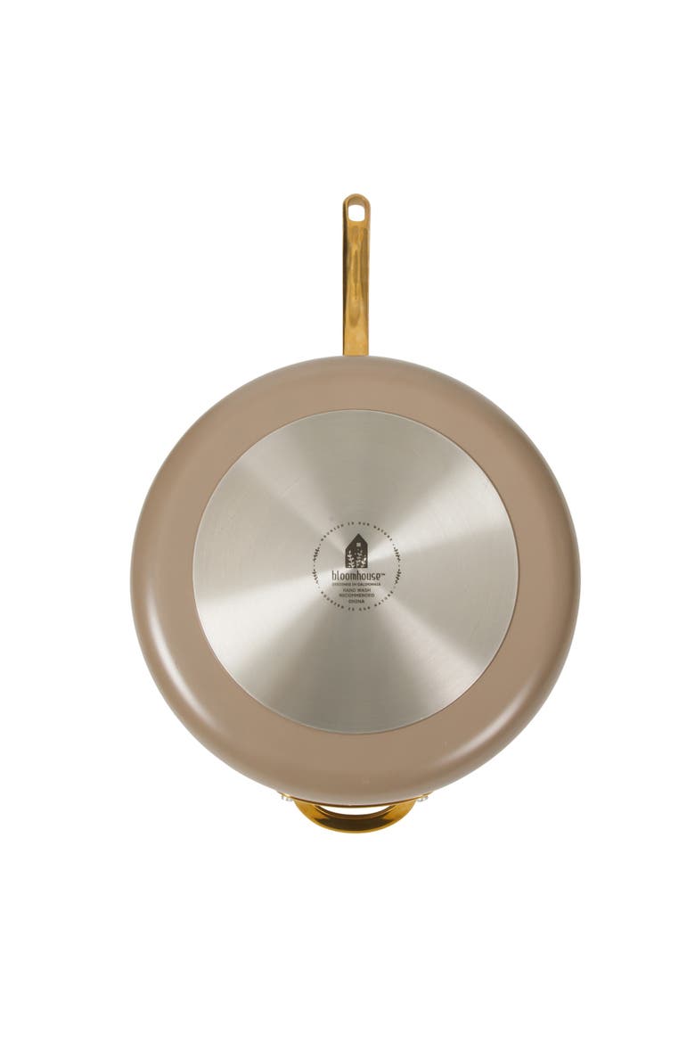 Aluminum Ceramic Nonstick Saute Pan with Lid, Alternate, color, Cappuccino Cream
