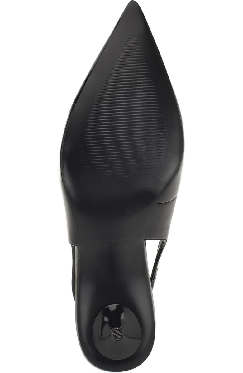Nine West Hunny Slingback Pointed Toe Pump, Alternate, color, Black