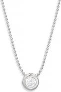 Nordstrom Bezel Cubic Zirconia Pendant Necklace
