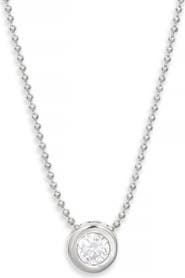 Nordstrom Bezel Cubic Zirconia Pendant Necklace