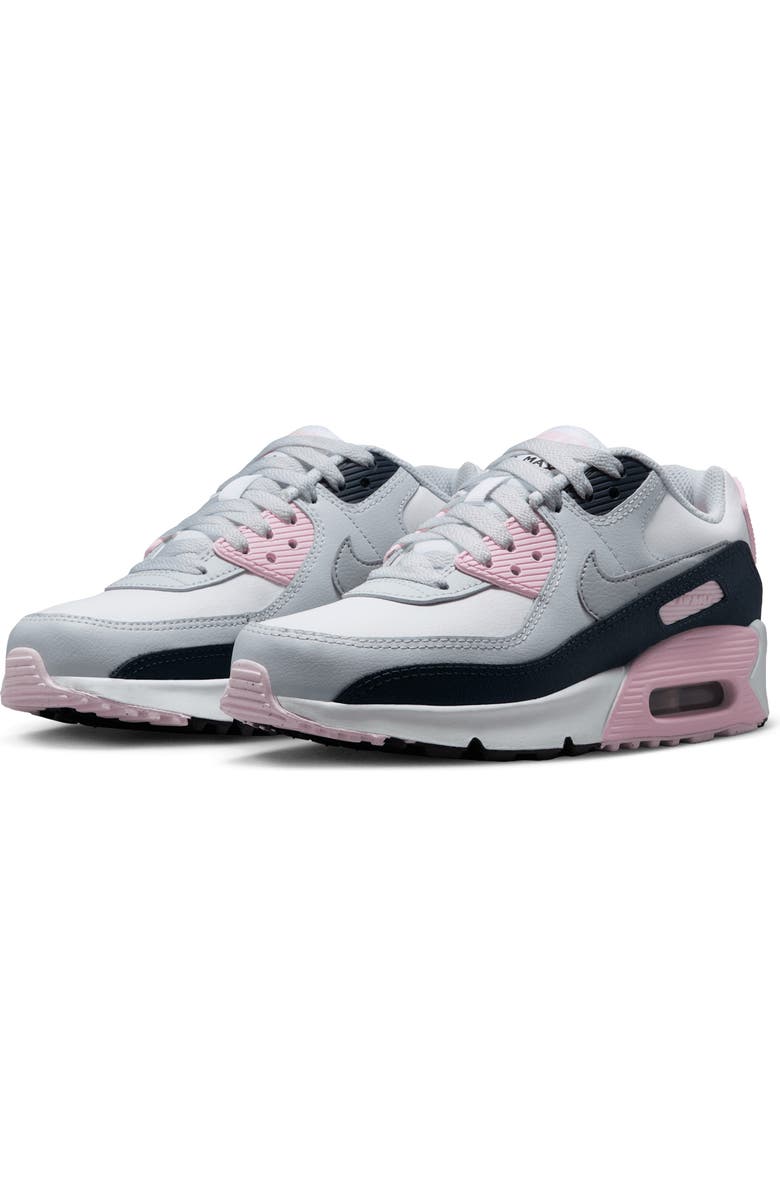 Nike Kids' Air Max 90 Sneaker, Main, color, 134 White/Pink Foam/Ar