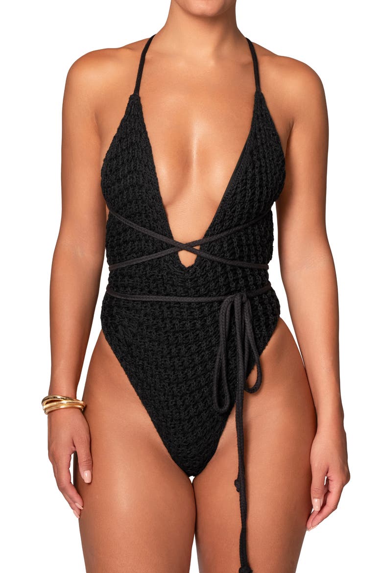 Kenna Knit Bodysuit, Alternate, color, BLACK