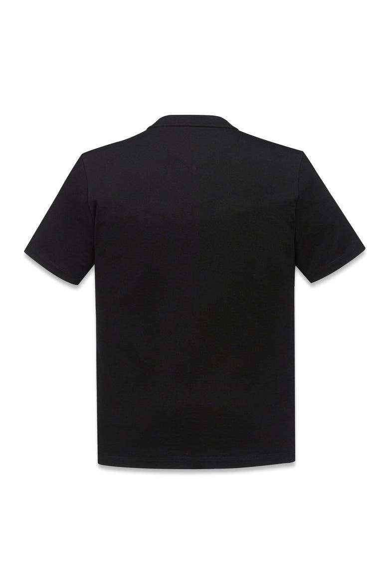 Logo Plate T-Shirt in Organic Cotton, Alternate, color, Black