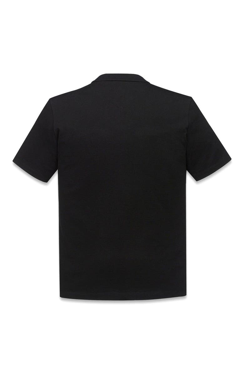 MCM Logo Plate T-Shirt in Organic Cotton, Alternate, color, Black