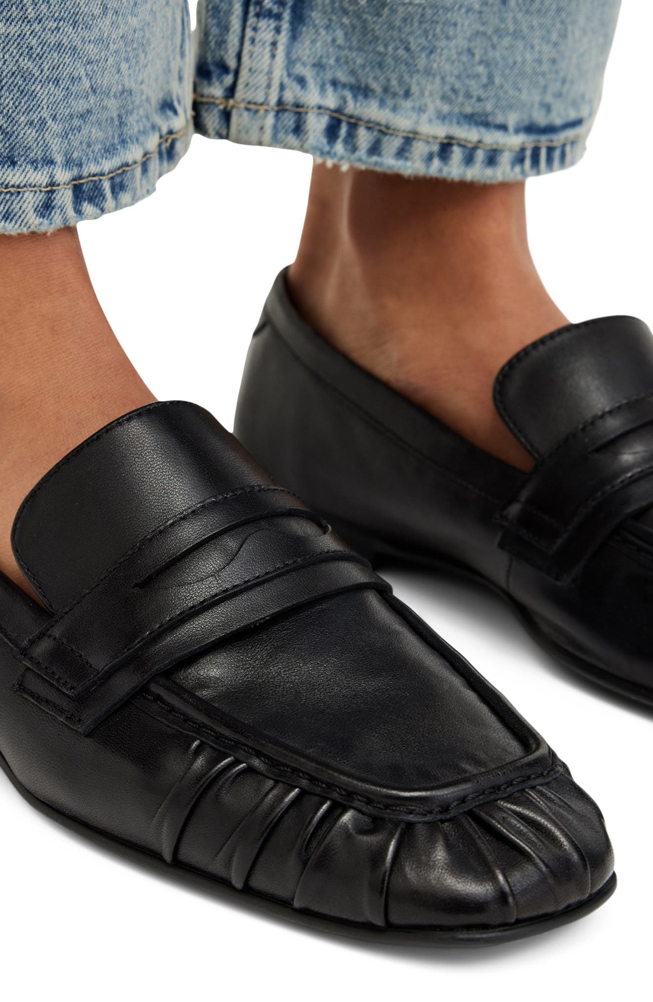 AllSaints Sapphire Penny Loafer, Alternate, color, 