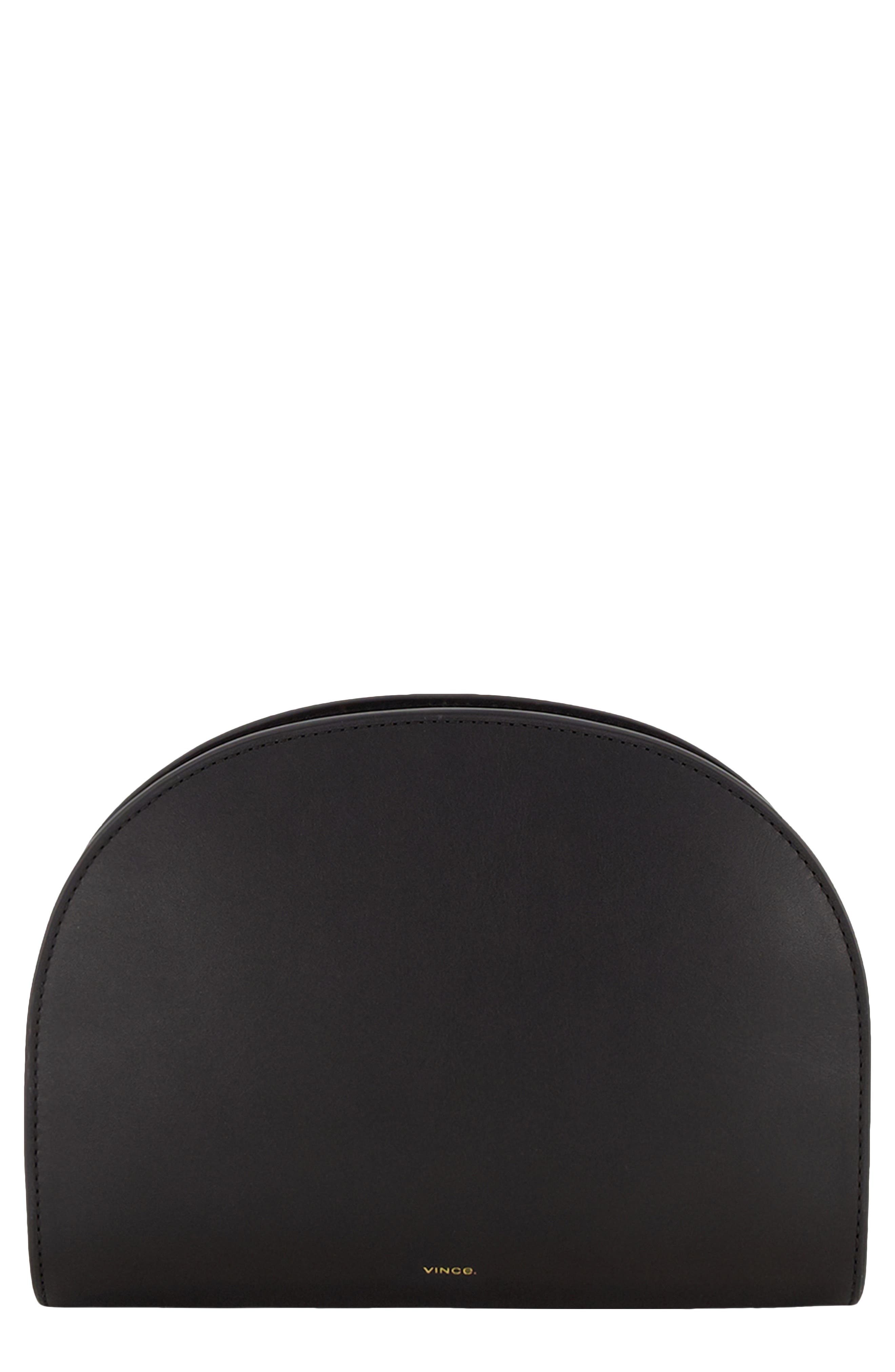 Vince Demma Leather Wallet on a Strap, Main, color, Black