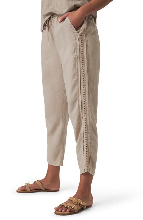 Splendid Angie Straight Leg Linen Blend Drawstring Pants In Neutral