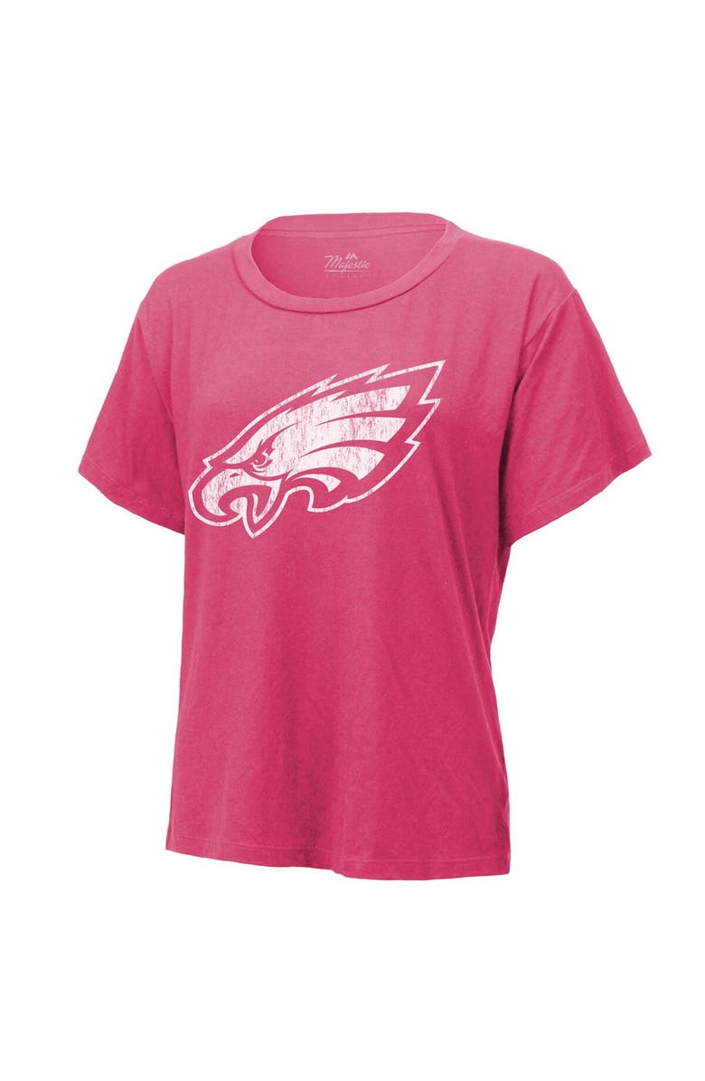 Majestic Threads Women's Majestic Threads Jalen Hurts Pink Philadelphia Eagles Name & Number T-Shirt, Alternate, color, Pink