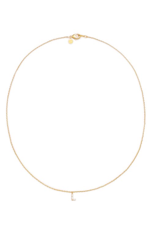 Petit Moments Call Me By Your Name Initial Pendant Necklace In Gold - L