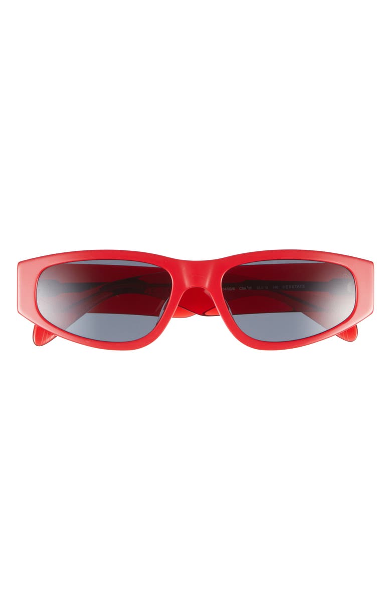 rag & bone 55mm Oval Sunglasses, Main, color, Red