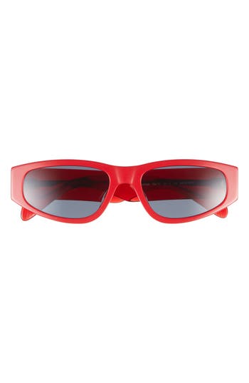 Rag & Bone 55mm Oval Sunglasses In Red
