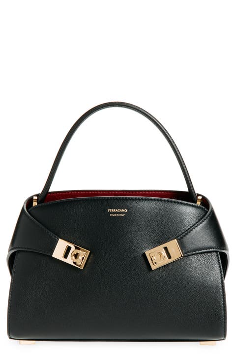 Extra Small Hug Leather Top Handle Bag