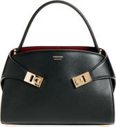 FERRAGAMO Extra Small Hug Leather Top Handle Bag
