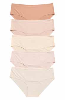 Danskin 5-Pack Scalloped Microfiber Hipster Briefs