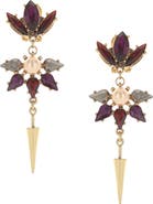 OLIVIA WELLES Crystal Wave Drop Earrings