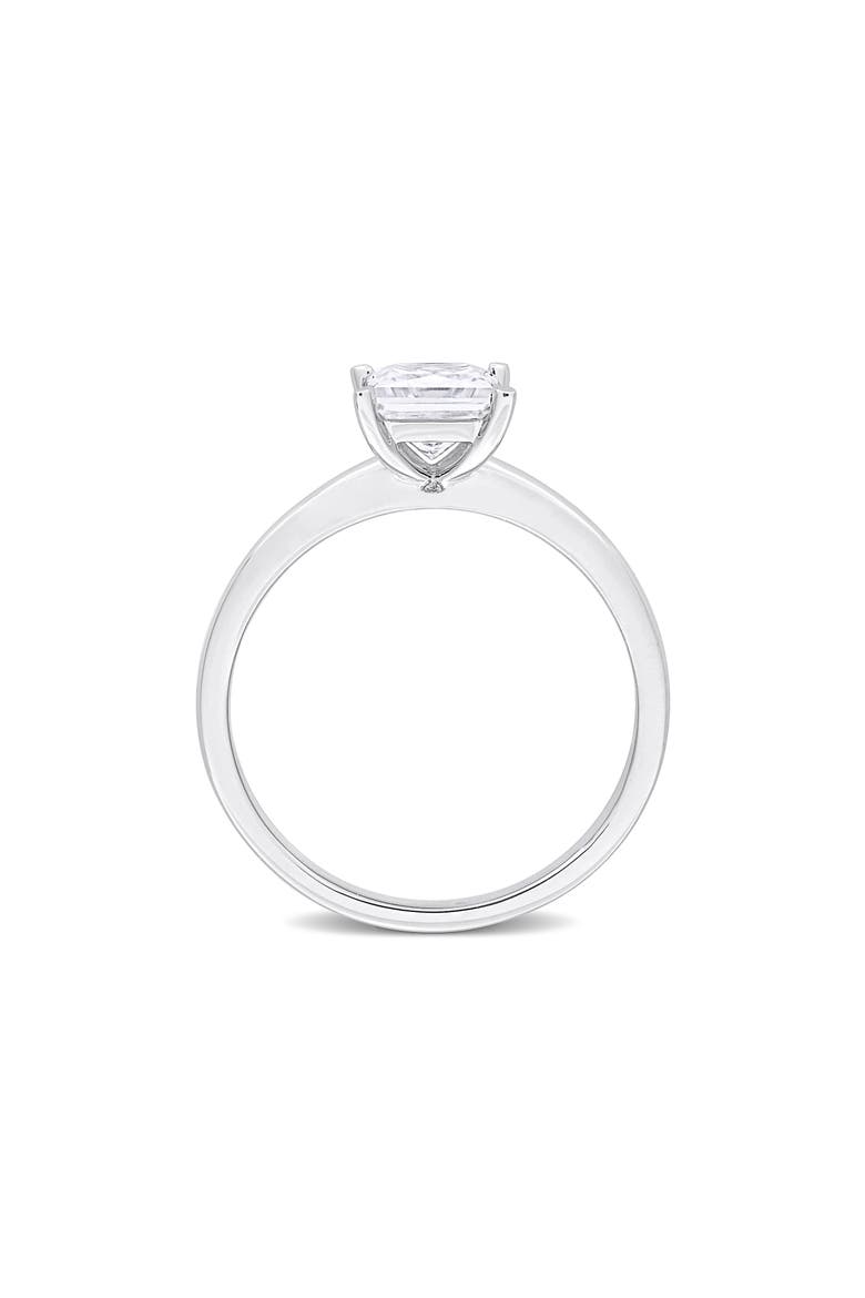 Sterling Silver Princess Cut Moissanite Solitaire Ring, Alternate, color, SILVER