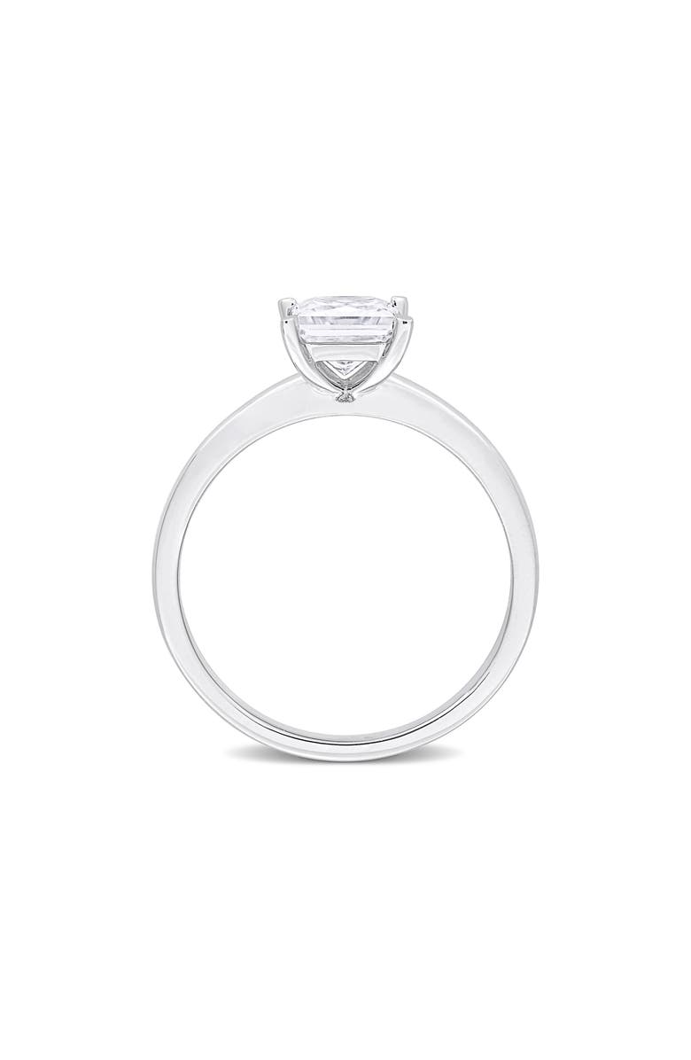 DELMAR Sterling Silver Princess Cut Moissanite Solitaire Ring, Alternate, color, Silver