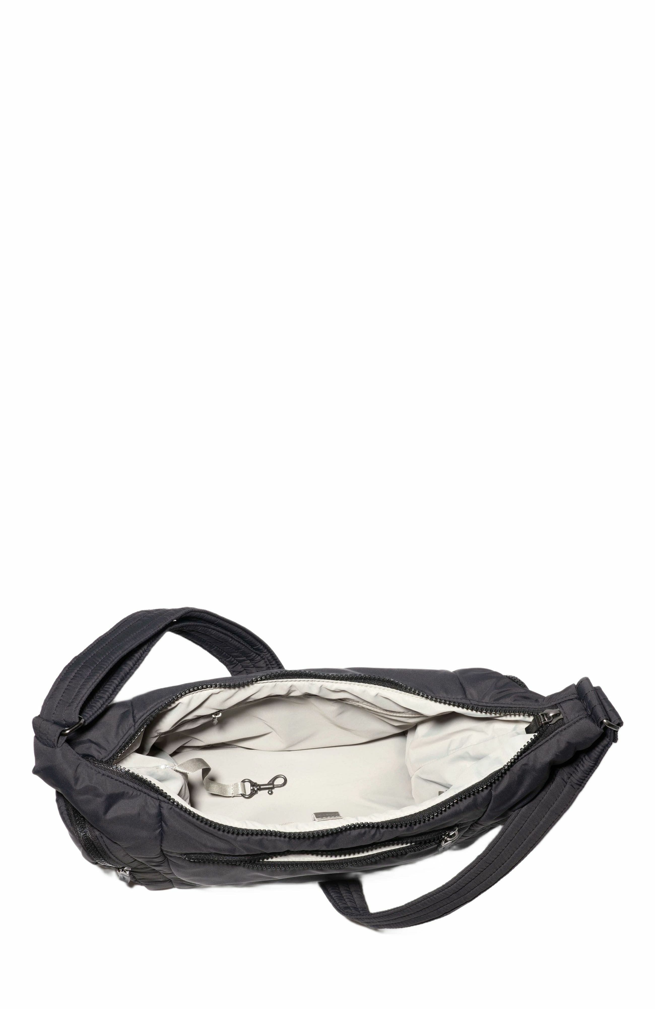 BAGGALLINI Banana Sling Crossbody Shoulder Bag, Alternate, color, Black Puff