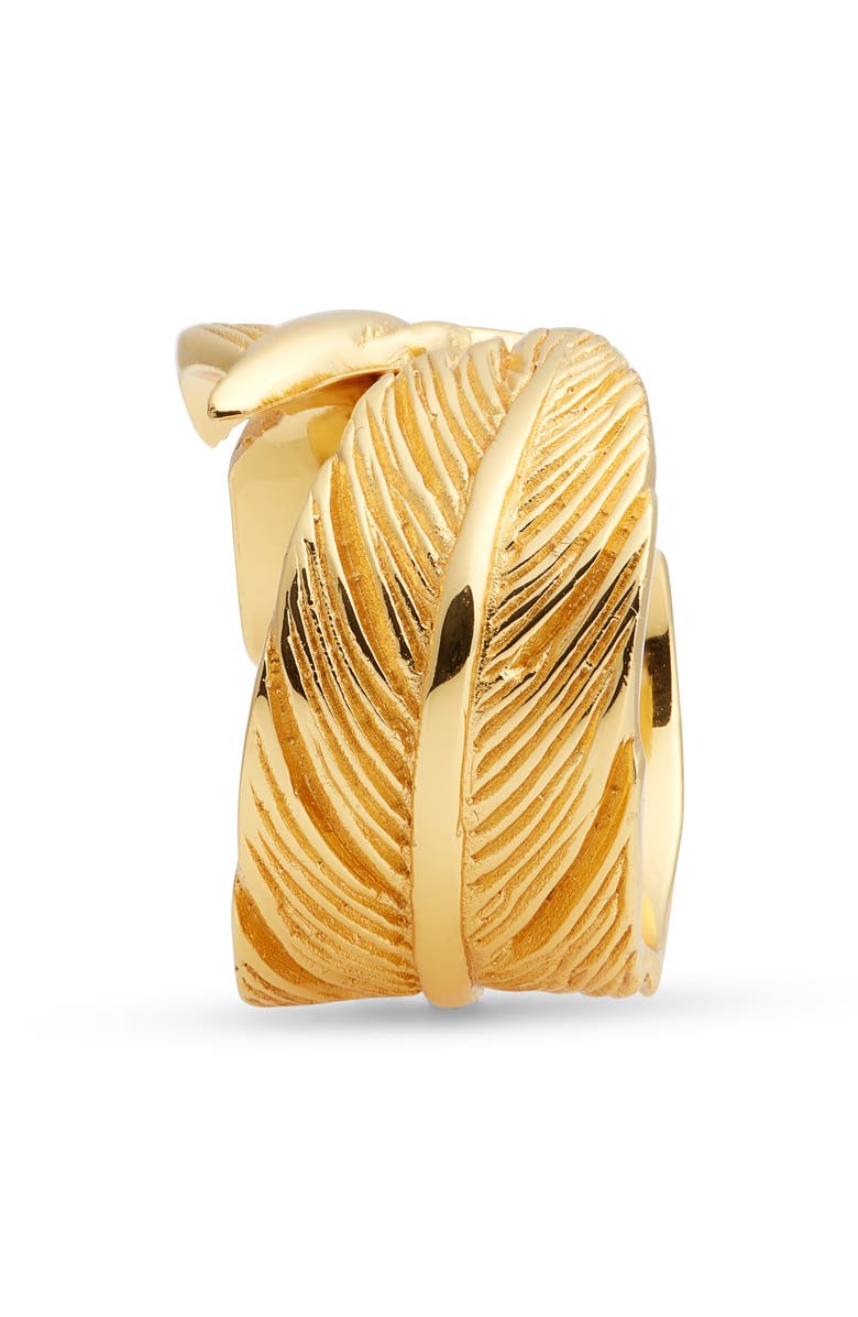 Kiara by Ki-Ele Featherly Band Ring, Alternate, color, Gold