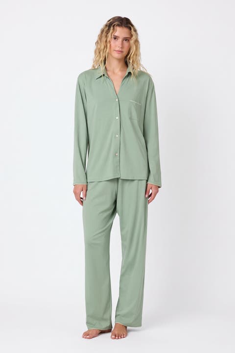 The Willow Pima Organic Long-sleeved Pajama Set