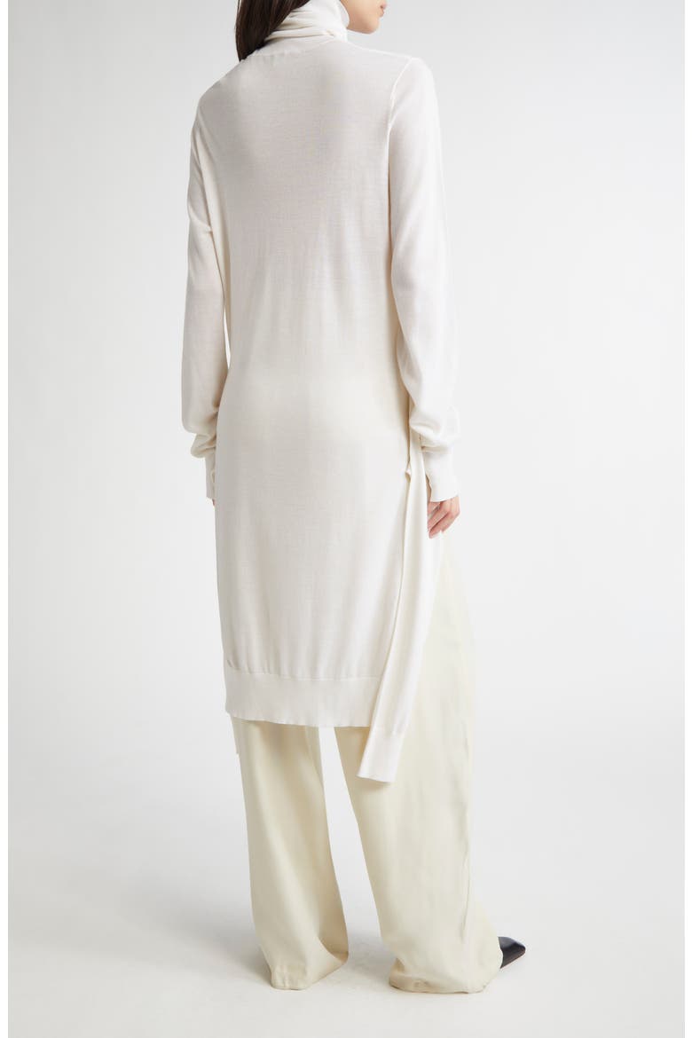 Double Sleeve Wool & Silk Turtleneck Sweater, Alternate, color, WHITE